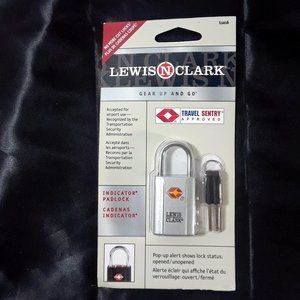 Lewis N. Clark TSA16 Indicator Silver Padlock